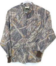 Scent-Lok Jacket Mens Large Camo Full Zip Odor Eliminating Hunting Made in USA
