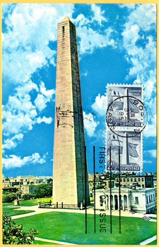 #1034 2,5�� Bunker Hill Monument 17. Juni 1959, Maxikarte, Bildpostkarte