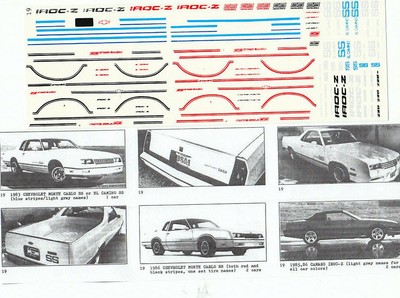 Fred Cady Decal #19 To Do The  1983 Monte Carlo SS or El Camio SS & Others