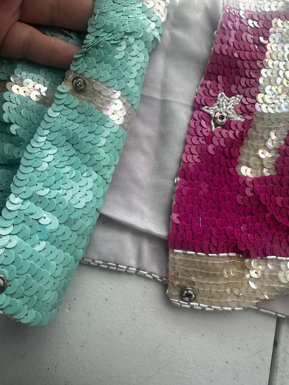 French Collizioni Sequin Patchwork Statement Jack… - image 12