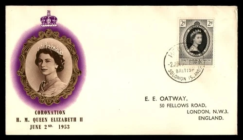 Mayfairstamps British Solomon Islands FDC 1953 Queen Coronation First Day Cover