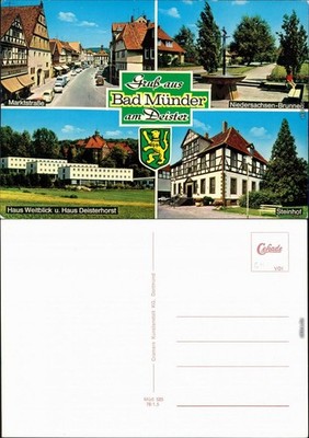 Bad Münder (Deister) Market Street, Fountain, House Deisterhorst, Steinhof 1976