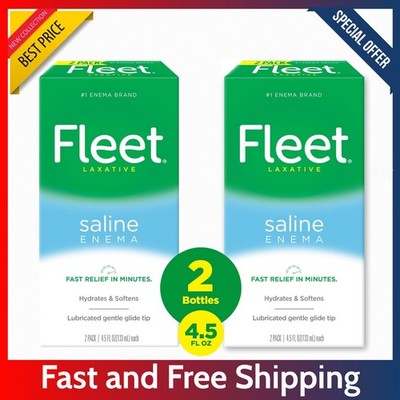Fleet Enema Kit   2 PCS, 4.5 oz Each, Fast Acting Constipation Relief for Adults