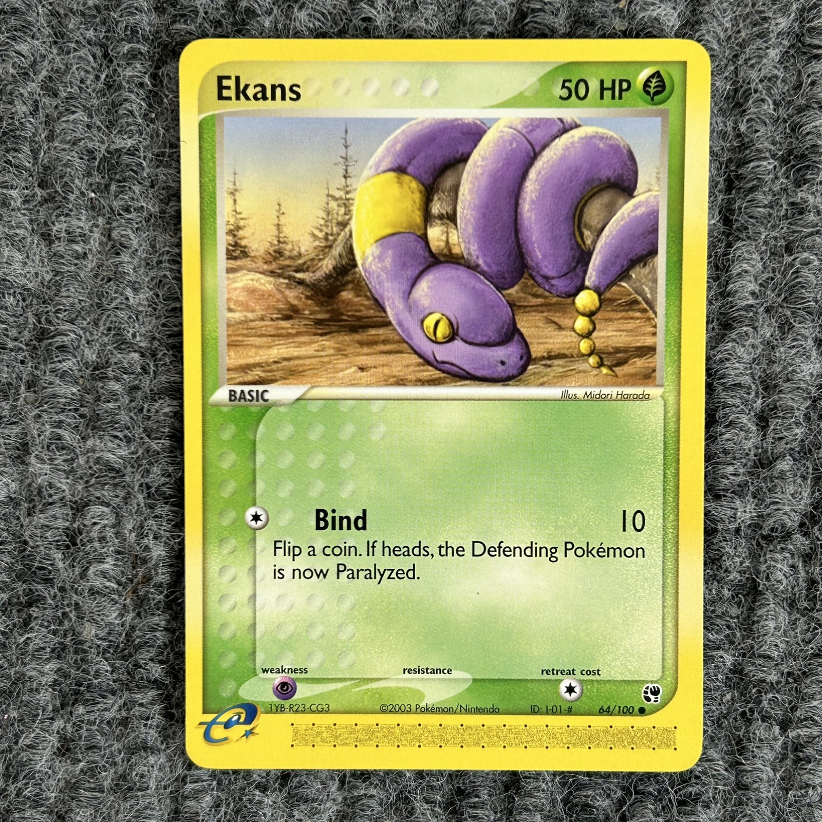 Pokemon EX Sandstorm Ekans 64/100 Common NM