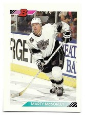 MARTY MCSORLEY 1992-93 BOWMAN CARD NEAR MINT+ CONDITION