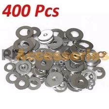 400 Pcs Zinc Plated Steel Flat Washers Set Assortment Kit 3 Size 1/2" 5/8" 11/16