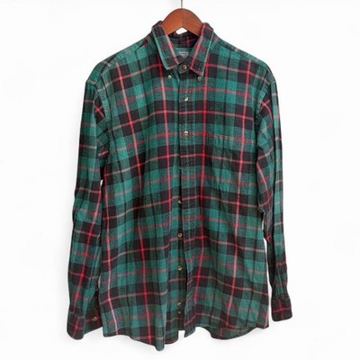 Vintage 90s Retro Cambridge Button Up Flannel Mens L USA Grunge Shirt