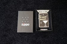 Zippo “It’s 5 O’Clock Somewhere” Martini Lighter Brushed Chrome Made in USA New