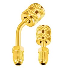 2 Pack R410A Adapter 5/16 SAE Female to 1/4 SAE Male HVAC AC Flare Fitting