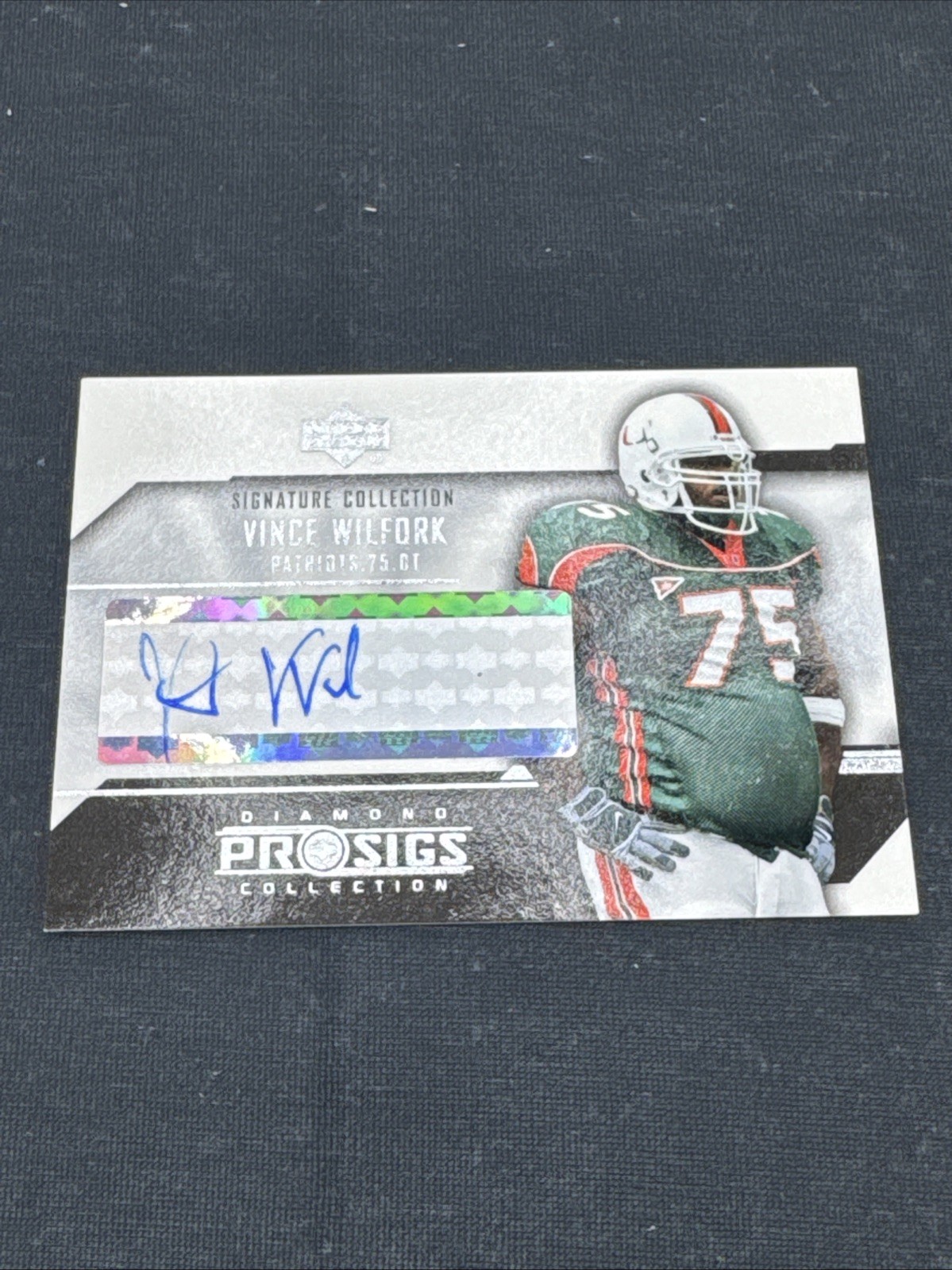 Vince Wilfork Upper Deck Diamond Pro Sigs Signature Collection #SCVW Base
