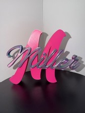 Custom 3D Printed Name Sign Initial Letter  Full Name Desk or Shelf Decor