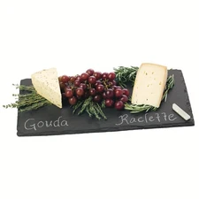 Twine Country Home Black Slate Cheese Board with Handle & Chalk Set - 16" x 8...