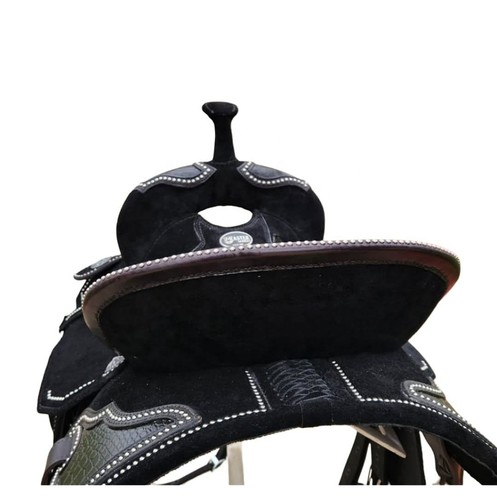 Western Leder Handarbeit Pferdesattel Barrel Racing Tooled Trail Tack Reitsport - Bild 3 von 4