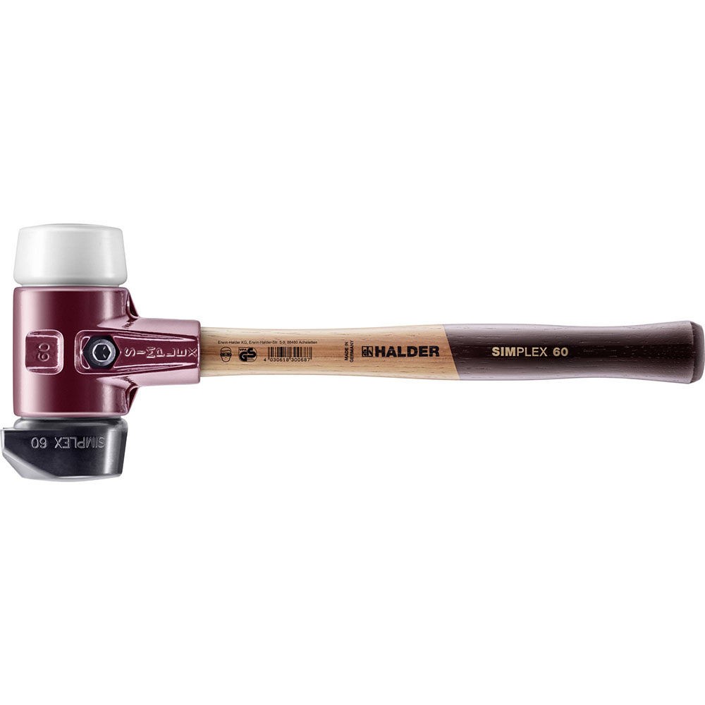 Молоток Halder Inc с резиновой суперпластиковой головкой Simplex с мягкой поверхностью и деревянной ручкой 15190₽