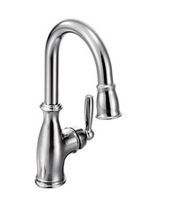 Moen Brantford Chrome One-Handle High Arc Pulldown Bar Faucet MODEL 5985