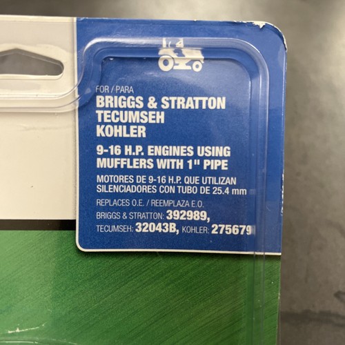 ARNOLD M-111 THREAD ON 1" Pipe for 9-16 HP MOWER- MUFFLER 392989, 32043B, 275679 - Picture 4 of 7