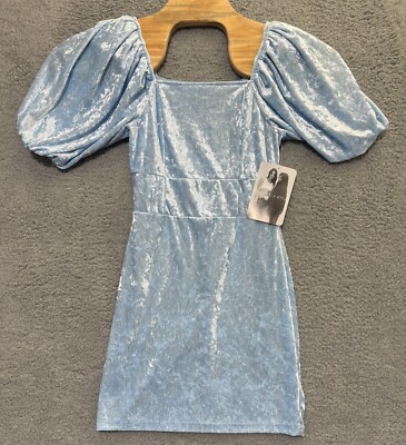 Kendall + Kylie Junior's Crushed Velvet Balloon Sleeve Dress