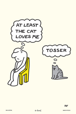 Lamont TOSSER Geschirrtuch KATZE Katzen Neuheit Geschirrtücher lustig Humor Scherz Geschenk