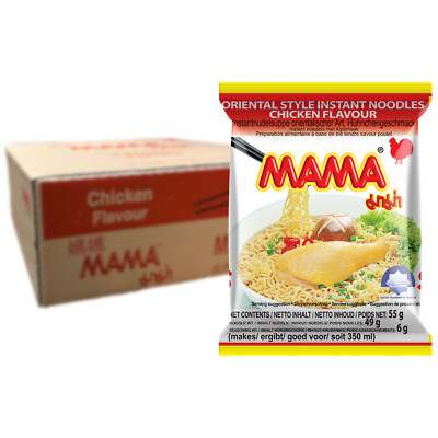 30x55g  MAMA Huhn Instant Nudelsuppe Instantnudeln Tütensuppen