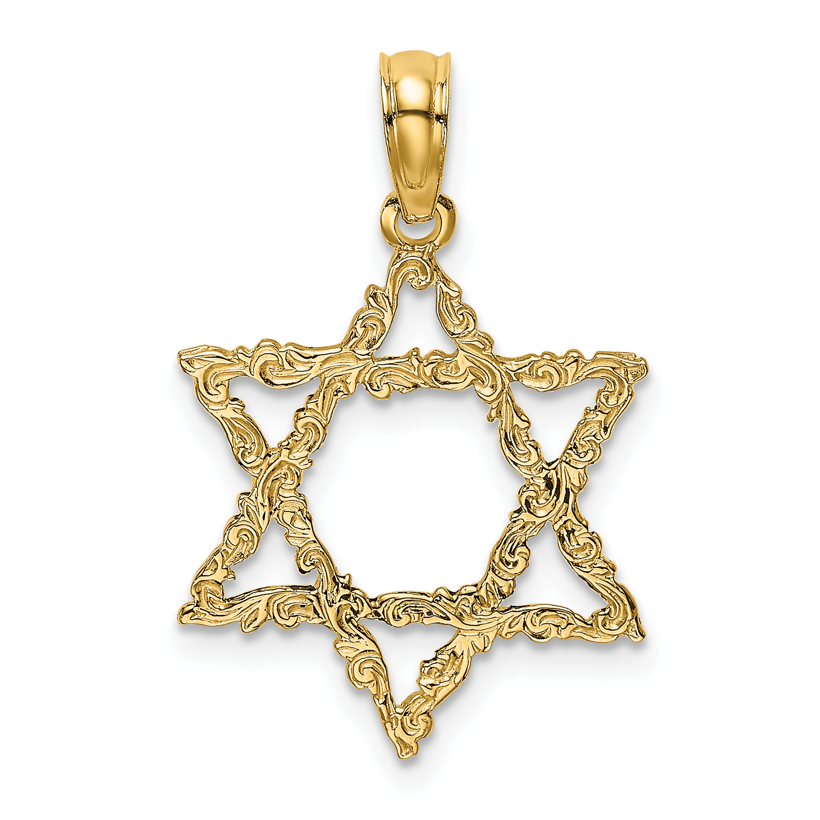 Avariah 14K Yellow Gold Star Of David Charm - 22.4mm