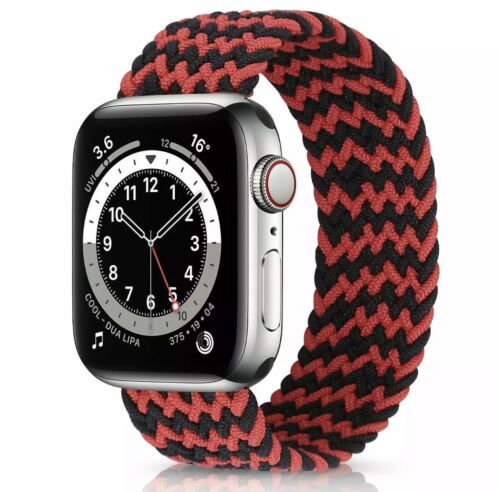 Braided Elastic Solo Loop Strap Watch Band For Apple Watch SE Series 7 6 5 4 3 2