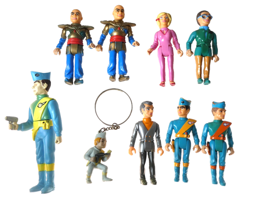 Matchbox 1992 Thunderbirds Bundle of Thunderbirds Action Figures Tracy Hood Jeff