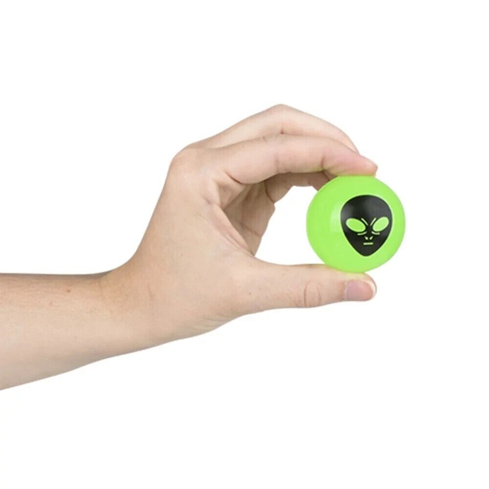 RI One Dozen 1.75" Glow Alien Hi-Bounce Balls