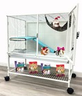 Xlarge 2-Floor 31"x18"x34" Ferret Chinchilla Rabbit Mouse Rat Hammock Wheel Cage