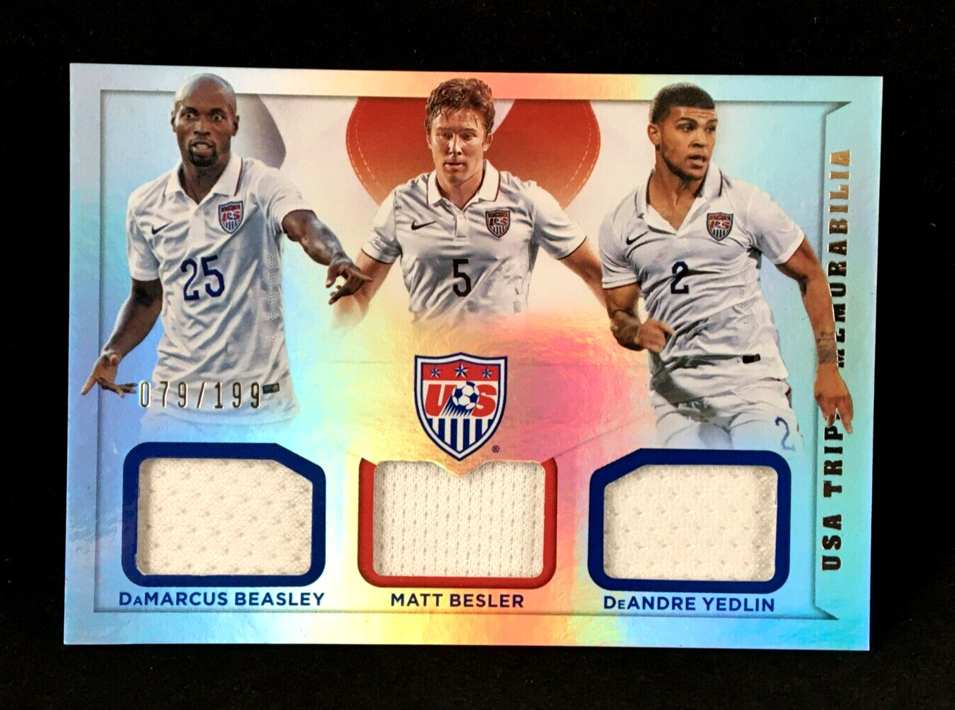 Beasley Besler Yedlin 2015 Panini USA Soccer Team Triple WORN JERSEY /199 USMNT