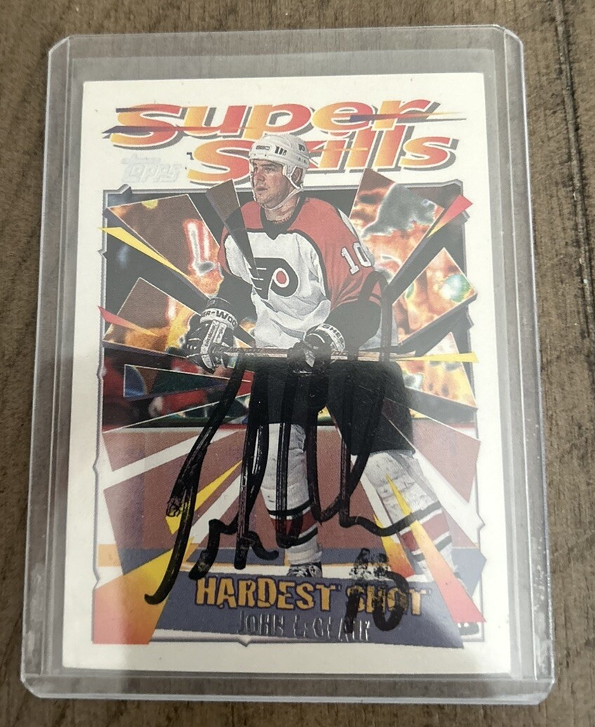 John LeClair 1995 Topps Super Skills Hand Signed Auto Autograph Card Flyers