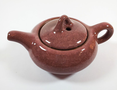 Handmade Crackle Glaze Habibi Chinese Teapot for Traditional Tea Ceremony Rose