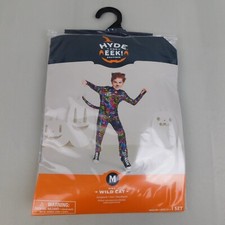 Kids Wild Cat Rainbow Foil Leopard Halloween Costume Jumpsuit 8 Medium
