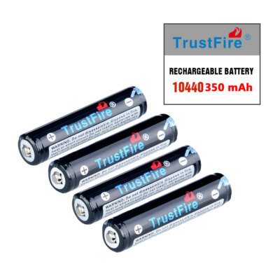 Trustfire 4X 10440 350mAh 3.7V Rechargeable Li-ion Battery With Battery Charger