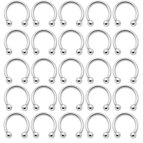 Horseshoe Circular Barbell Surgical Stainless Steel 18G 16G 14G Wholesale 100pcs - Image 1 of 1