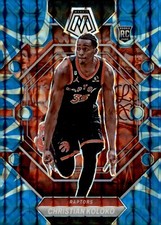2022-23 Panini Mosaic -Reactive Blue Prizm #233 Christian Koloko (RC)