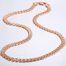 Kette Rosegold 18 Karat vergoldet 7 mm Fantasiekette Damen Herren K3249L