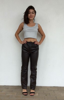 ysl leather pants
