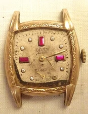 Cort Wristwatch 7J Antique Swiss Men's Parts or Repair Rolled Gold