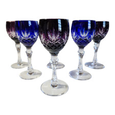 Bohemia Crystal Cut to Clear Overlay Colored ...