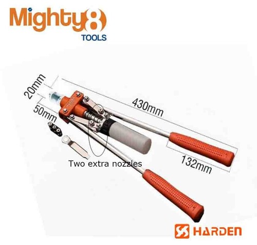 Harden 610113 17in Double Long Handle Hand Riveter Pop Gun for 3.2,4,4 ...