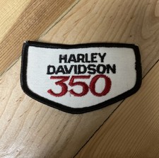 Vintage NOS Unused 1970s-80s Harley Davidson 350 3.5” Embroidered White Patch