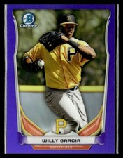 2014 Bowman Chrome Prospects Purple Refractors #BCP9 Willy Garcia Pirates /150