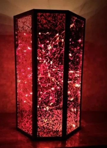 Home Reflections Small & Large RED Mercury Lantern w/ Fairy Lights - LAST ONE!🎀 - Image 2 of 2