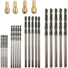 Diamond Drill Bit Set 20 Pieces 4 Sizes 1mm 1.5mm 2mm 2.5mm Twist Tip Jewelry