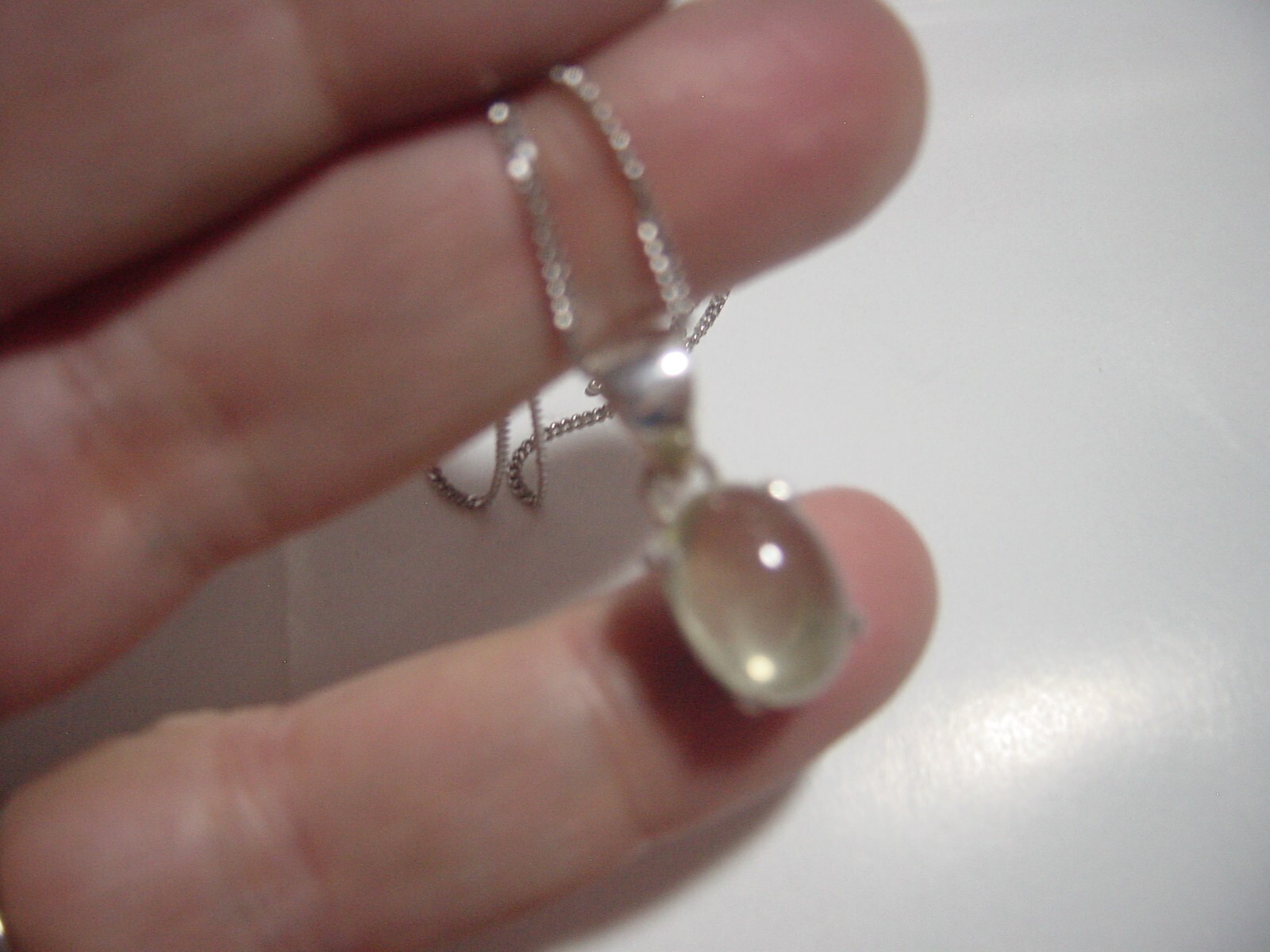 Solid Silver 20" curb Chain & superb genuine-sout… - image 3