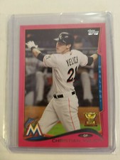 2014 Topps Christian Yelich #358 All-Star Rookie Cup Pink Parallel 12/50 Marlins