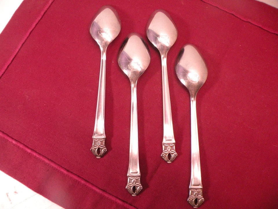 Set of 4 Ekco PADUA STAINLESS STEEL Teaspoons 6 1/2" - Image 4 of 4