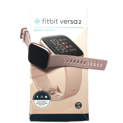 Fitbit Versa 2 Fitness Tracker Rose Gold Gps Smartwatch Alexa 