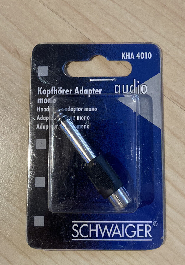 Thumbnail - Schwaiger Kopfhörer Adapter , Mono Klinkenstecker 6,3mm Ø Auf