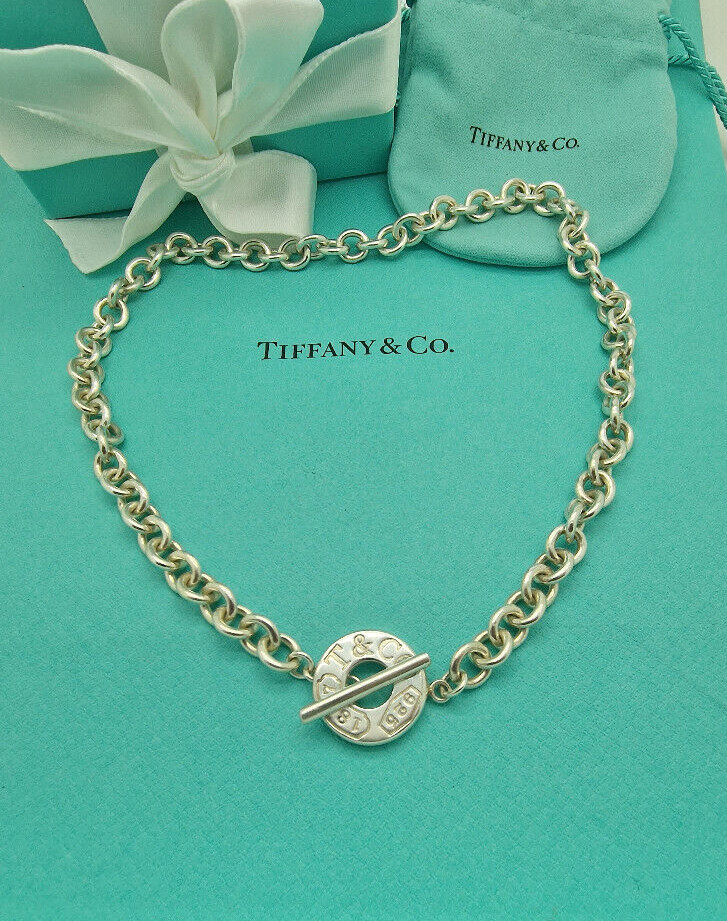 Authentic Tiffany & Co. 1837 Circle and Toggle Clasp … Gem